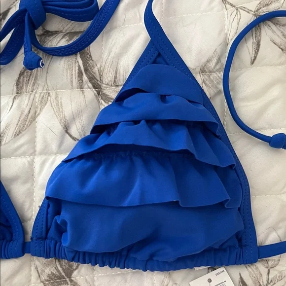 Old Navy Royal Blue Ruffled Bikini Set - Picture 4 of 4